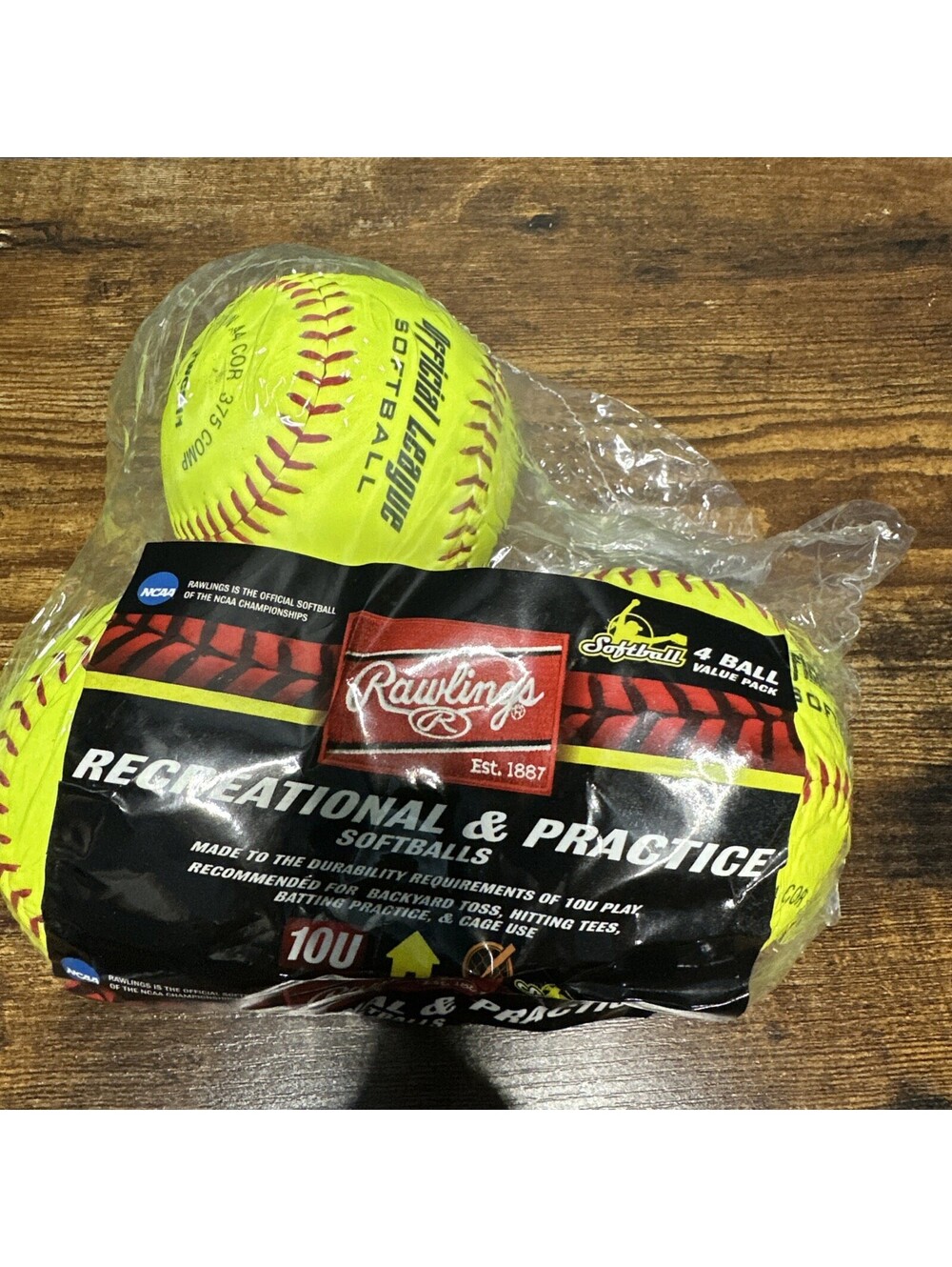 Rawlings Softball Official League 11'' Yellow Recreational Practice Set of 3 10U
